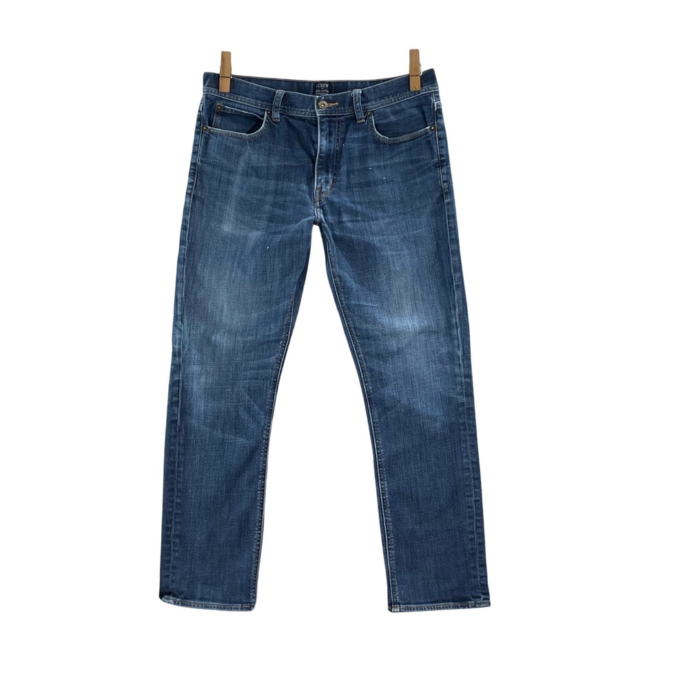 J.Crew The Sutton Jeans Men's 33x27* Blue Straight Leg Stretch Denim Classic 90s
